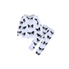 Children's eyelash cloud print brushed children's homewear cotton set Nexellus