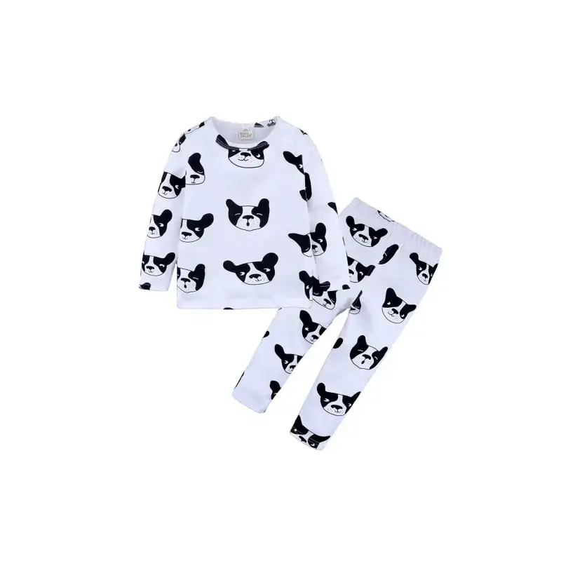 Children's eyelash cloud print brushed children's homewear cotton set Nexellus