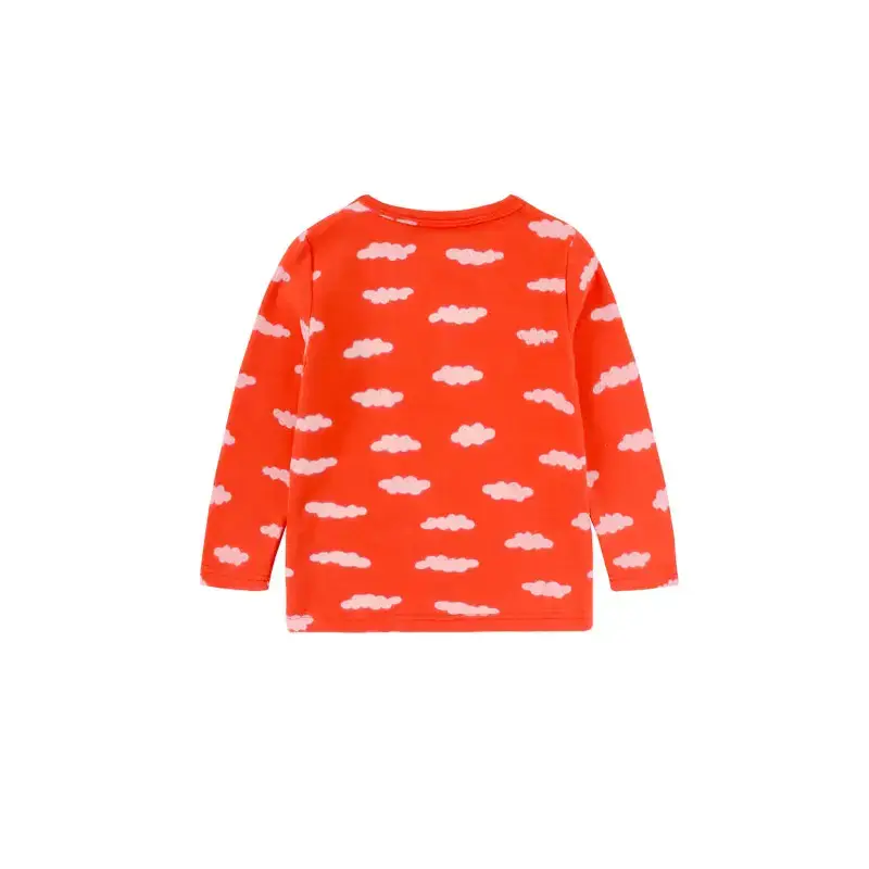 Children's eyelash cloud print brushed children's homewear cotton set Nexellus