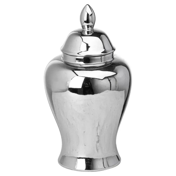 Chrome ginger jar - Silver