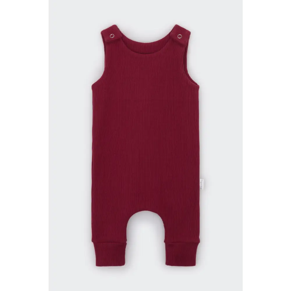 Claret red dungarees