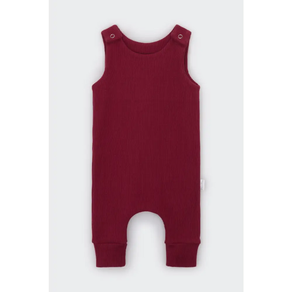 Claret red dungarees