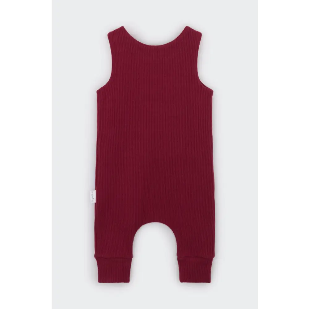 Claret red dungarees