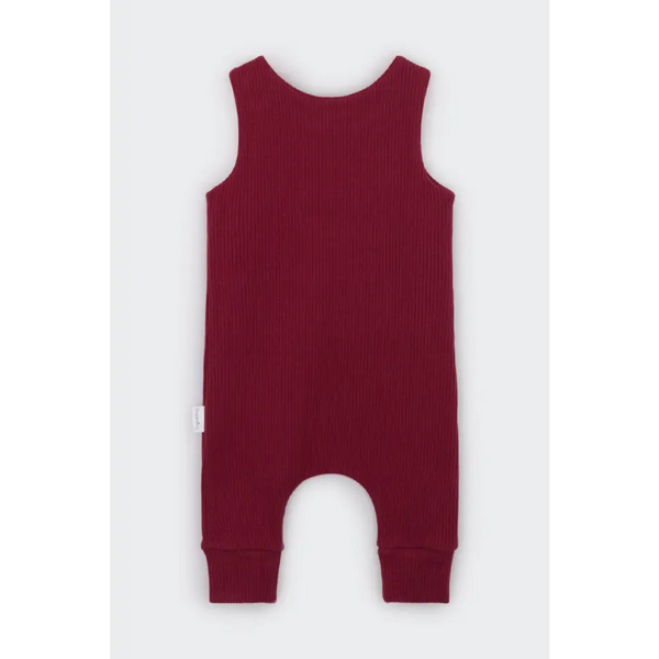 Claret red dungarees