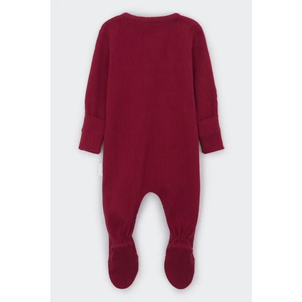 Claret red zip sleepsuit