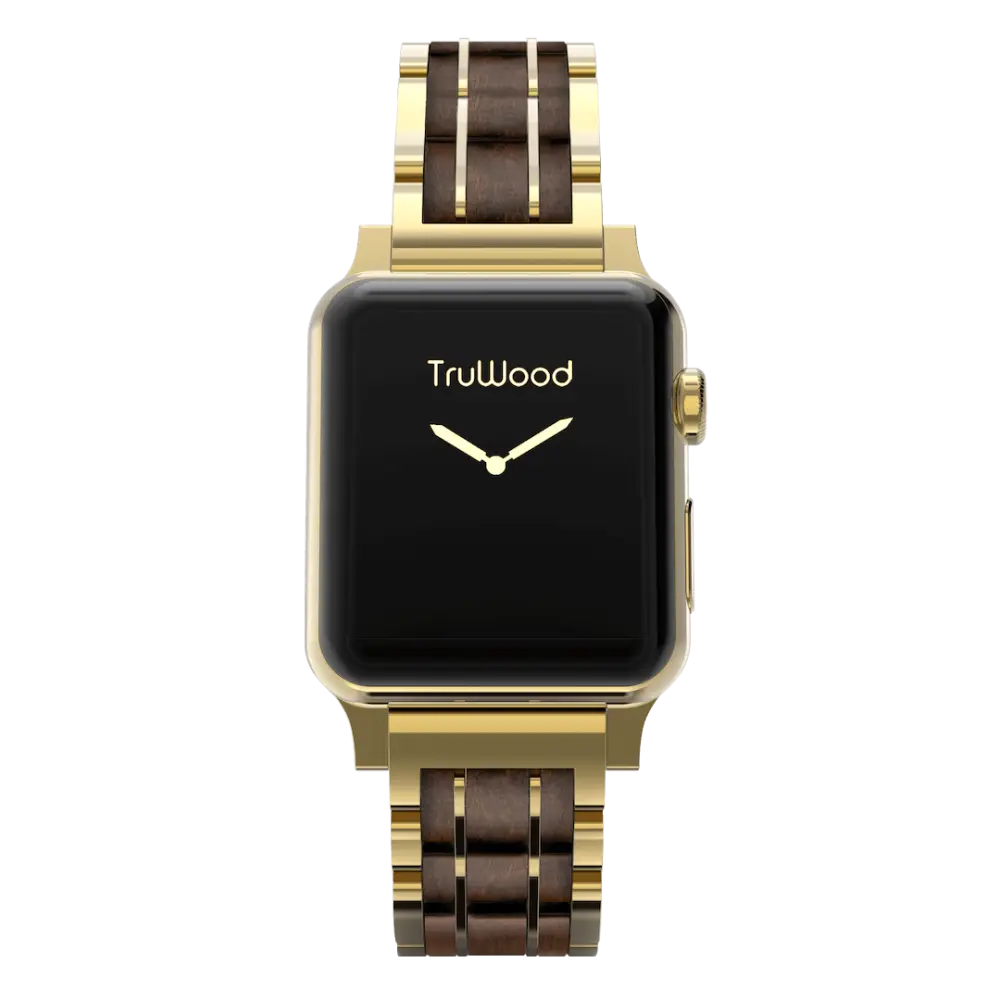 Classic band - Gold/Black Sandalwood / 38 to 41mm