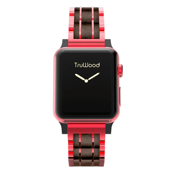 Classic band - Red/Black Sandalwood / 38 to 41mm