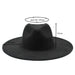 Classical wide brim fedora hat black white wool hat men & women Nexellus