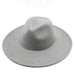 Classical wide brim fedora hat black white wool hat men & women Nexellus