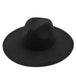 Classical wide brim fedora hat black white wool hat men & women Nexellus