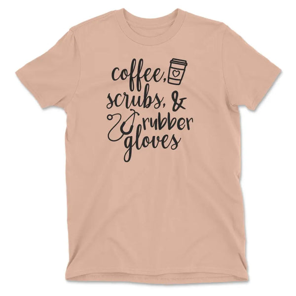 Coffee scrubs rubber gloves tee - X-Large