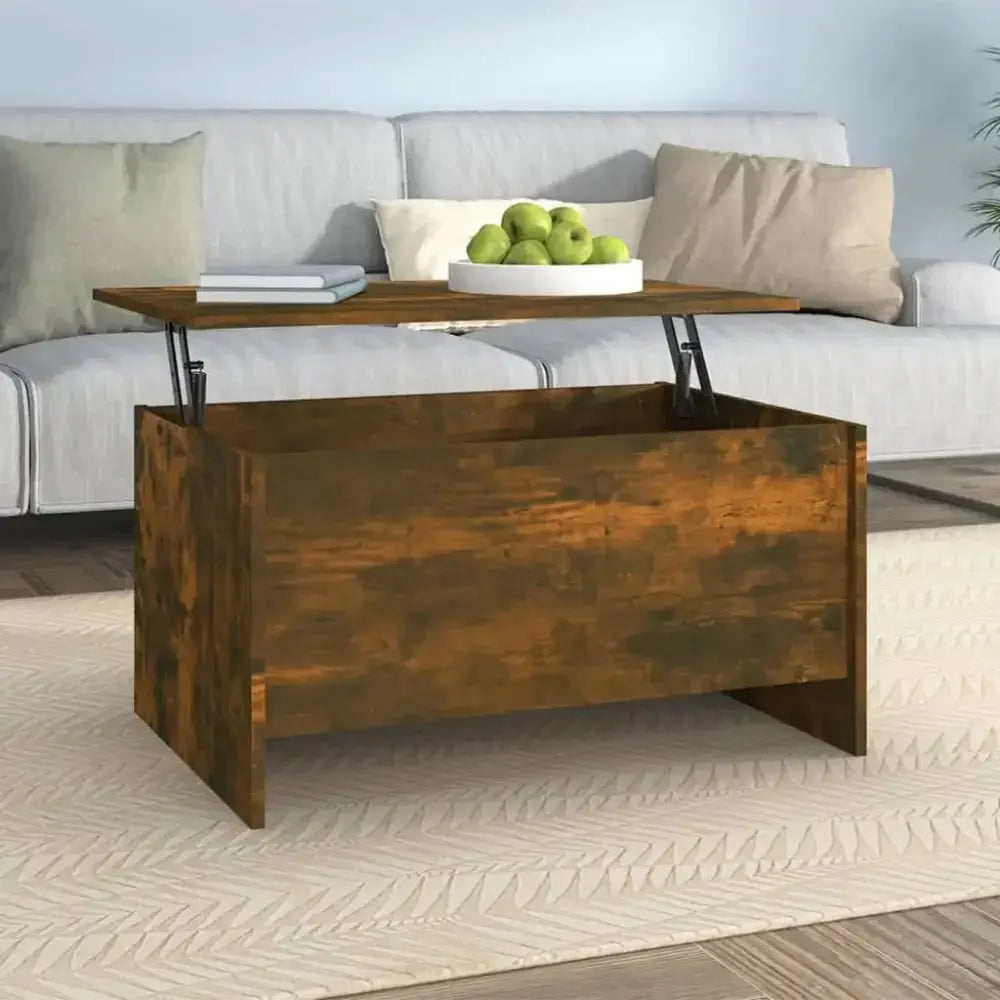 Coffee table smoked oak 80x55.5x41.5 cm engineered wood Nexellus