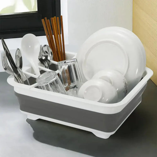 Collapsible folding quality dish drainer cutlery plate holder drying Nexellus