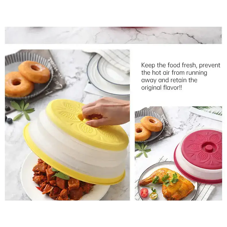 Collapsible microwave cover lid folding plate cover colander strainer Nexellus