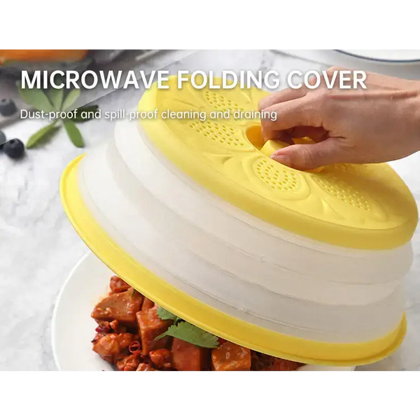 Collapsible microwave cover lid folding plate cover colander strainer Nexellus