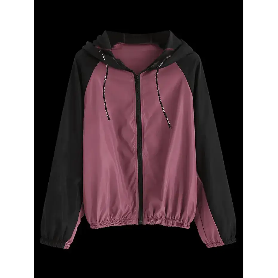 Color block zip up windbreaker Nexellus