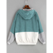 Color blocking hooded corduroy jacket Nexellus