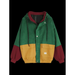 Color blocking hooded corduroy jacket Nexellus