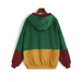 Color blocking hooded corduroy jacket Nexellus