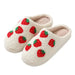 Comfortable home strawberry winter cotton slippers for men and women Nexellus