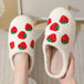 Comfortable home strawberry winter cotton slippers for men and women Nexellus