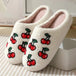 Comfortable home strawberry winter cotton slippers for men and women Nexellus