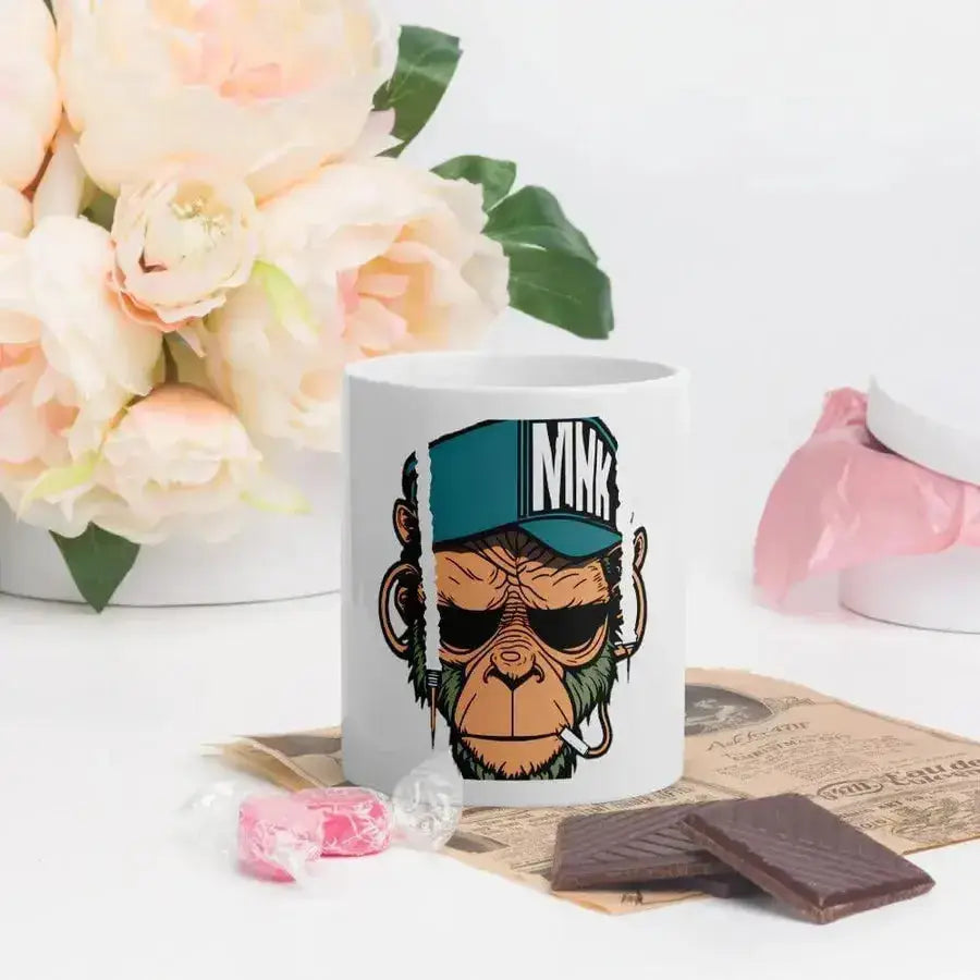 Cool monkey white mug Nexellus