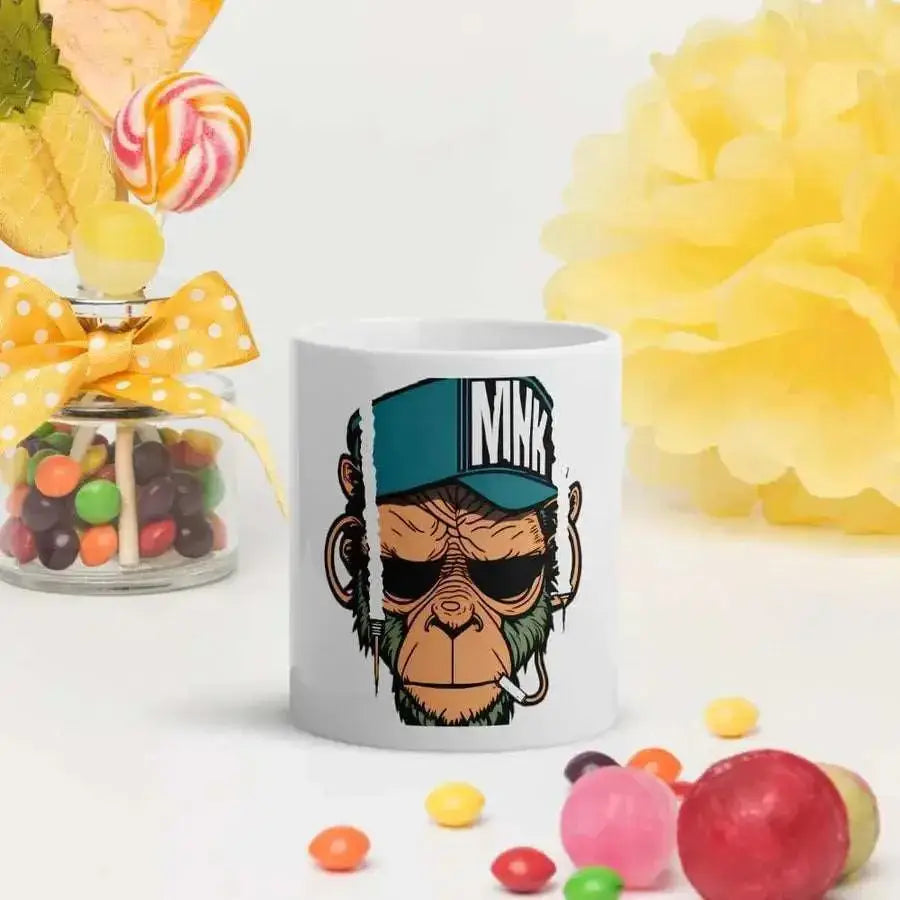 Cool monkey white mug Nexellus