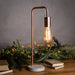 Copper industrial lamp with stone base - Lighting