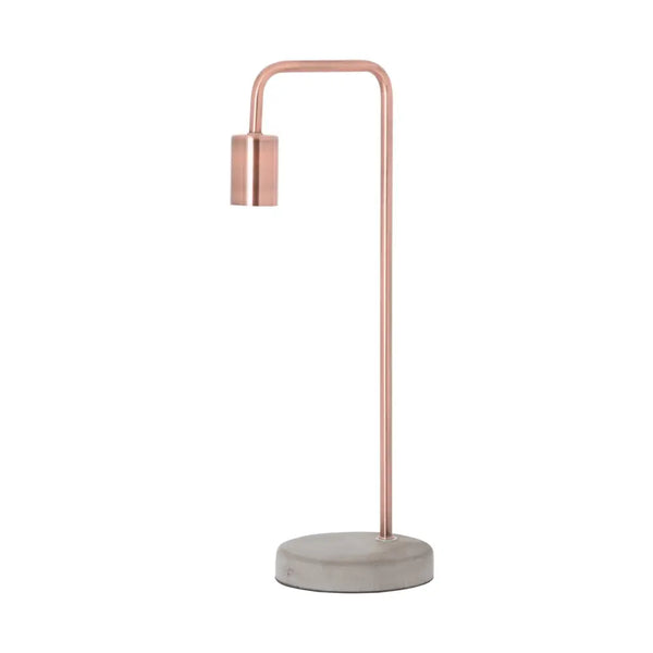 Copper industrial lamp with stone base - Lighting