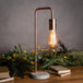 Copper industrial lamp with stone base - Lighting