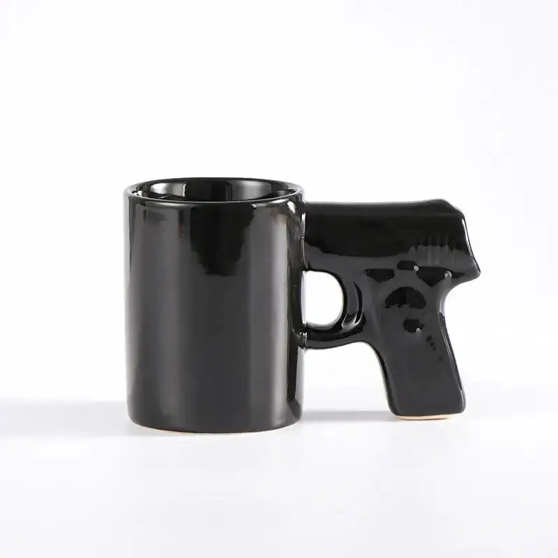 Creative ceramic cup gold silver pistol cup gun handle mug Nexellus