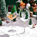 Creative christmas tree glass red wine glass snowman goblet hand Nexellus