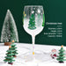 Creative christmas tree glass red wine glass snowman goblet hand Nexellus