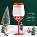 Creative christmas tree glass red wine glass snowman goblet hand Nexellus