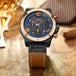 Curren quartz watches men leather wrist watch Nexellus