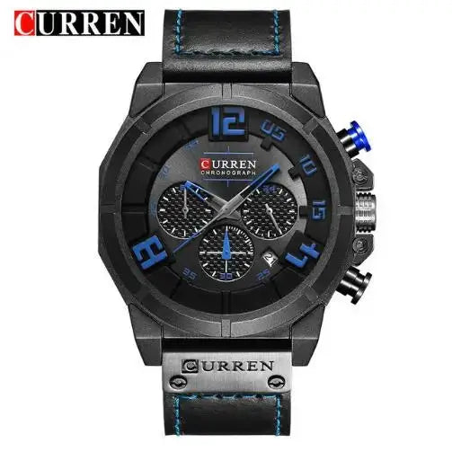 Curren quartz watches men leather wrist watch Nexellus