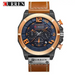 Curren quartz watches men leather wrist watch Nexellus