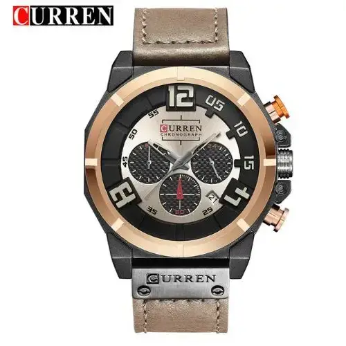 Curren quartz watches men leather wrist watch Nexellus