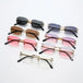 Cut - Edge Oval Inverted Sunglasses Pattern Rimless Glasses Sunglasses Nexellus