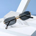 Cut - Edge Oval Inverted Sunglasses Pattern Rimless Glasses Sunglasses Nexellus