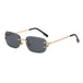 Cut - Edge Oval Inverted Sunglasses Pattern Rimless Glasses Sunglasses Nexellus