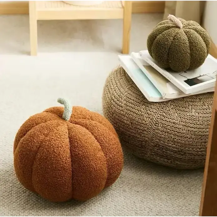 Cute pumpkin throw pillow, minimal ins style sofa cushion living room Nexellus