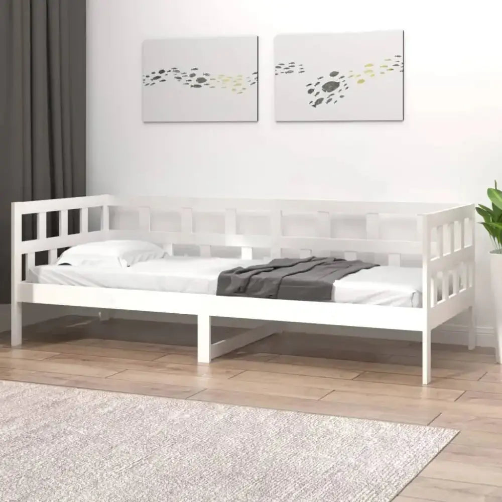 Day bed white solid wood pine 90x200 cm Nexellus