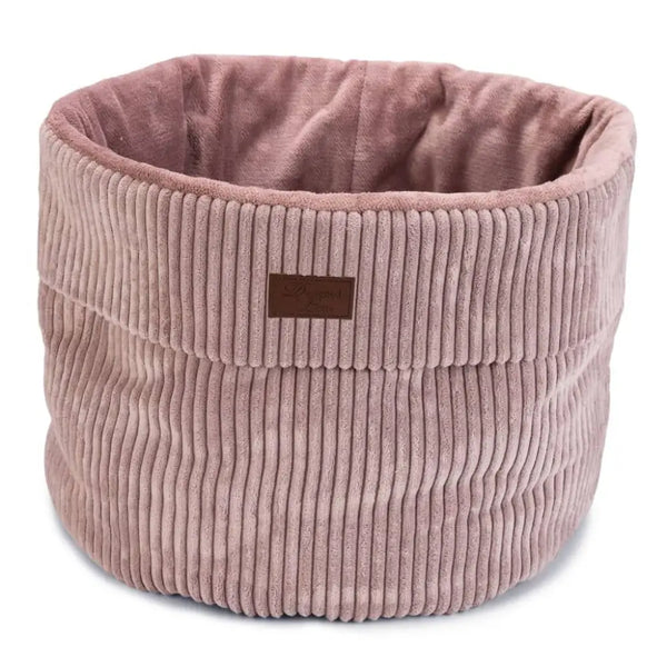 Designed by lotte cat basket ribbed pink 50x35 cm - Pink