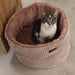 Designed by lotte cat basket ribbed pink 50x35 cm - Pink