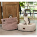 Designed by lotte cat basket ribbed pink 50x35 cm - Pink