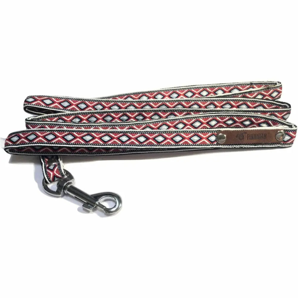 Designer engraved cotton dog collar no.19s - Small Lead