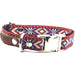 Designer handmade cotton dog collar for small breeds