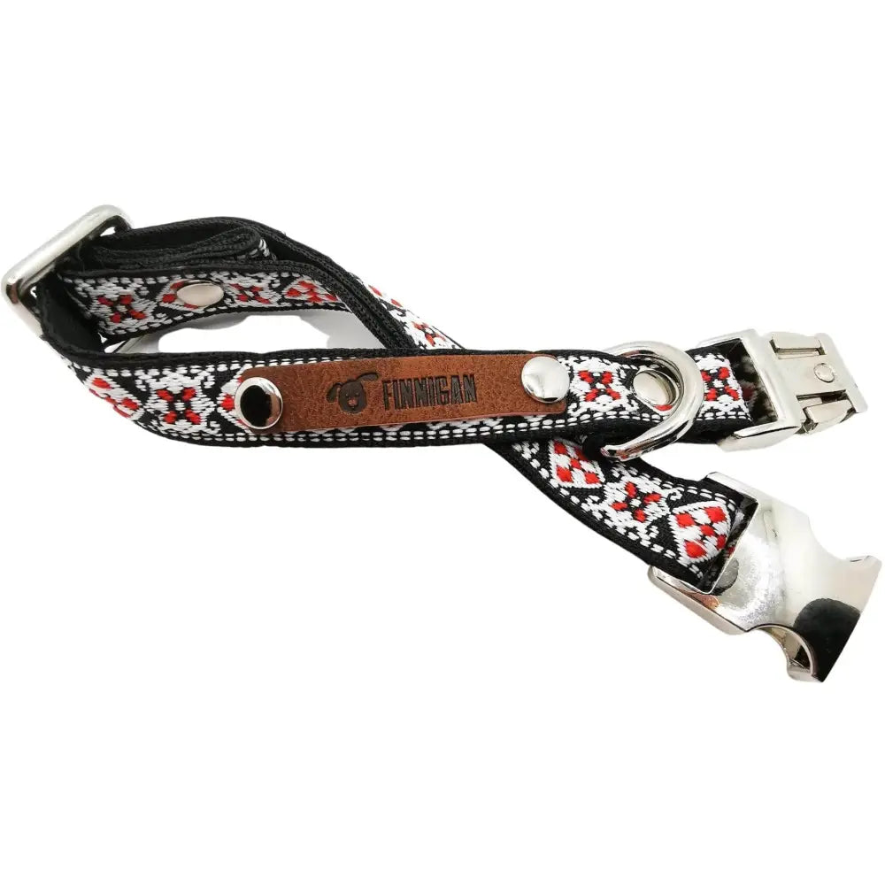 Designer handmade cotton dog collar no.12s - Small Collar